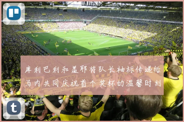 库利巴利和盖耶将队长袖标传递给马内共同庆祝首个奖杯的温馨时刻